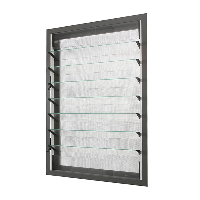 Aluminiumslameller med glas